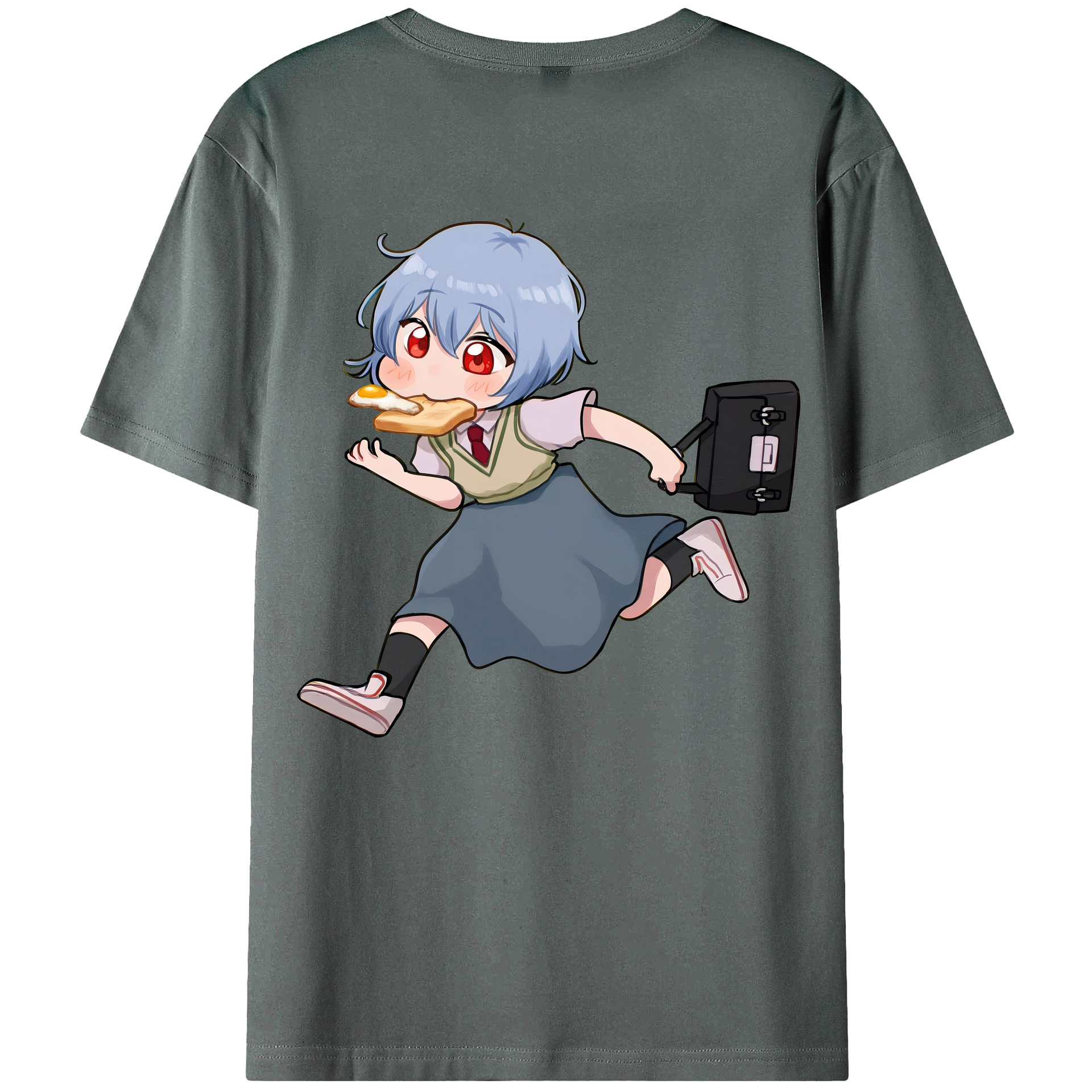 （画像用） EVA 新世紀エヴァンゲリオン 綿100％ メンズ半袖Tシャツ（バックプリント） 通気性